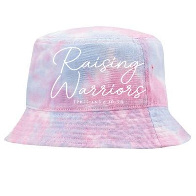 Raising Warriors Christian Bible Verse Religious Baptism Tie-Dyed Bucket Hat