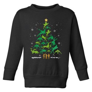 Retro Wrestling Christmas Tree Xmas Wrestling Player Lover Toddler Sweatshirt