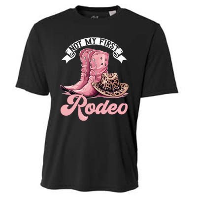 Rodeo Western Country Cowgirl Hat Not My First Rodeo Cooling Performance Crew T-Shirt