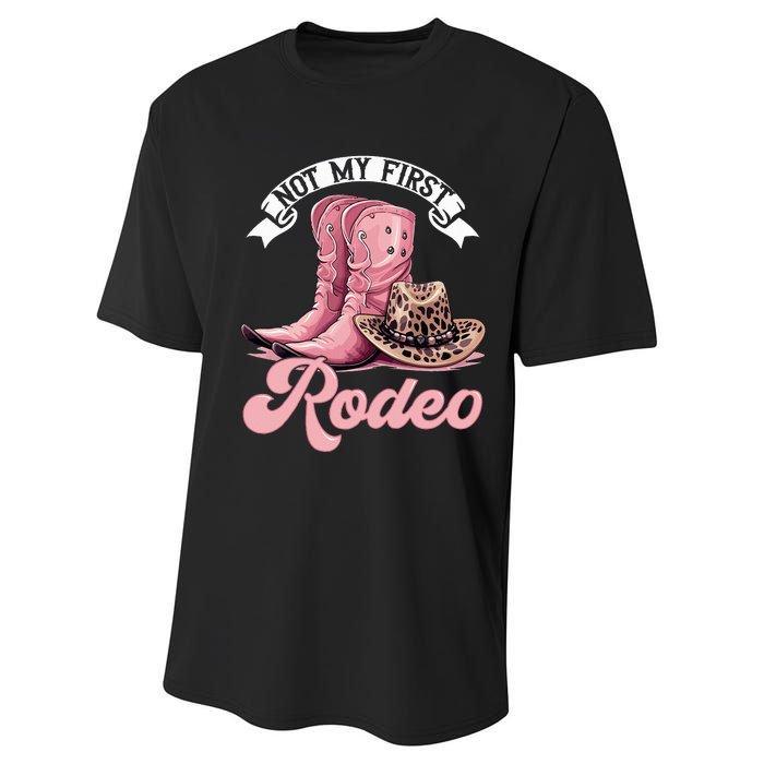 Rodeo Western Country Cowgirl Hat Not My First Rodeo Performance Sprint T-Shirt