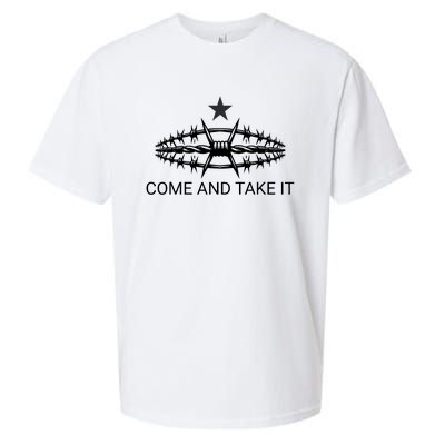 Razor Wire Come And Take It Supreme Court Texas Border 2024 Sueded Cloud Jersey T-Shirt