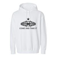 Razor Wire Come And Take It Supreme Court Texas Border 2024 Garment-Dyed Fleece Hoodie