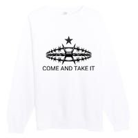 Razor Wire Come And Take It Supreme Court Texas Border 2024 Premium Crewneck Sweatshirt