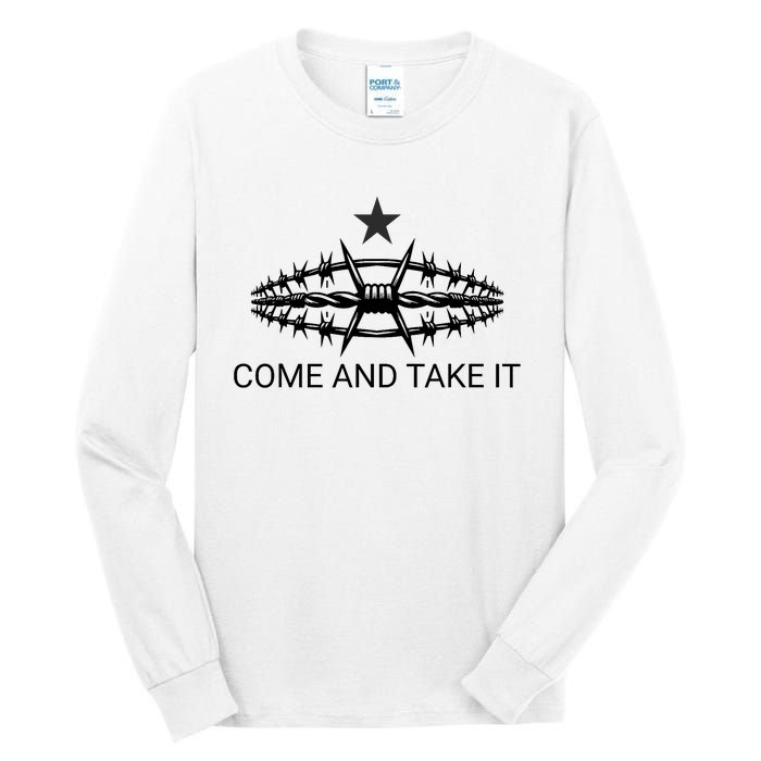 Razor Wire Come And Take It Supreme Court Texas Border 2024 Tall Long Sleeve T-Shirt