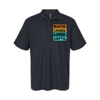 Retro Wanted Chosen Loved Adopted Adoption Foster Care Softstyle Adult Sport Polo