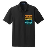 Retro Wanted Chosen Loved Adopted Adoption Foster Care Dry Zone Grid Polo