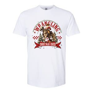 Retro Wrangling Christmas Cheer Cowboy Santa Xmas Holiday Softstyle CVC T-Shirt