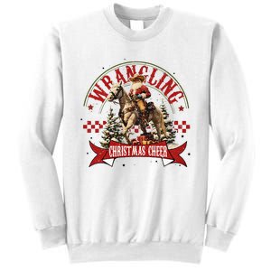 Retro Wrangling Christmas Cheer Cowboy Santa Xmas Holiday Sweatshirt