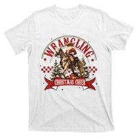 Retro Wrangling Christmas Cheer Cowboy Santa Xmas Holiday T-Shirt