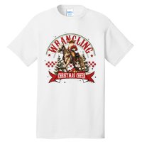 Retro Wrangling Christmas Cheer Cowboy Santa Xmas Holiday Tall T-Shirt