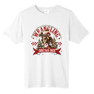 Retro Wrangling Christmas Cheer Cowboy Santa Xmas Holiday Tall Fusion ChromaSoft Performance T-Shirt