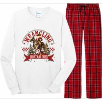 Retro Wrangling Christmas Cheer Cowboy Santa Xmas Holiday Long Sleeve Pajama Set