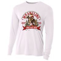 Retro Wrangling Christmas Cheer Cowboy Santa Xmas Holiday Cooling Performance Long Sleeve Crew