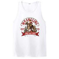 Retro Wrangling Christmas Cheer Cowboy Santa Xmas Holiday PosiCharge Competitor Tank