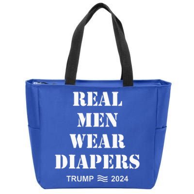 Real Wear Diapers Trump 2024 Zip Tote Bag