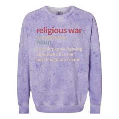 Religious War Definition Anti Religious Activist Colorblast Crewneck Sweatshirt