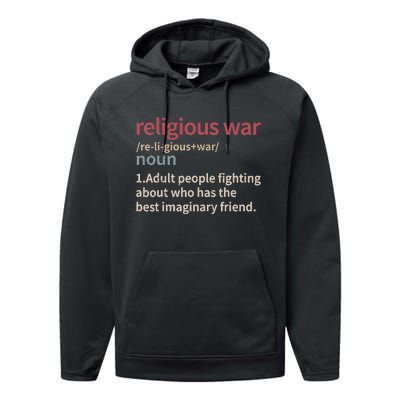 Religious War Definition Anti Religious Activist Performance Fleece Hoodie