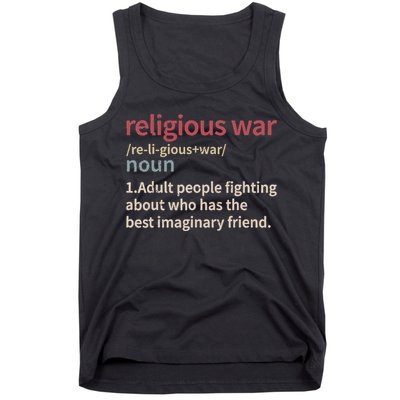 Religious War Definition Anti Religious Activist Tank Top