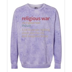 Religious War Definition Anti Religious Activist Colorblast Crewneck Sweatshirt