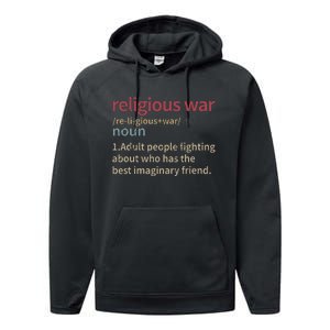 Religious War Definition Anti Religious Activist Performance Fleece Hoodie