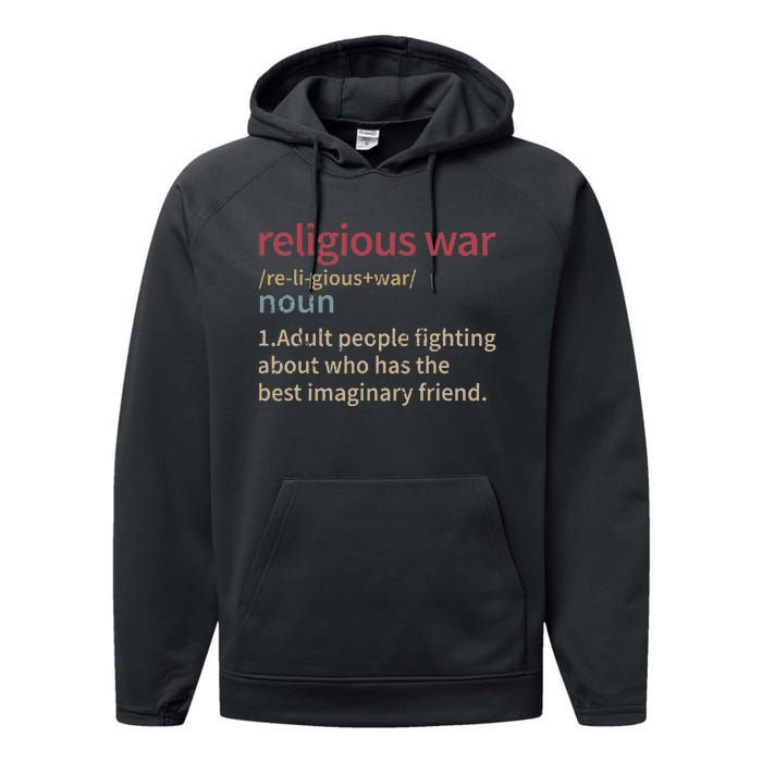 Religious War Definition Anti Religious Activist Performance Fleece Hoodie