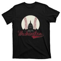 Retro Washington DC Baseball National Mall Silhouette Sport T-Shirt