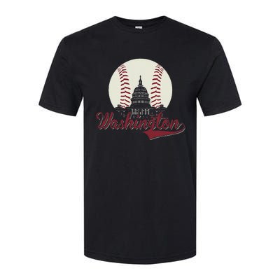 Retro Washington DC Baseball National Mall Silhouette Sport Softstyle CVC T-Shirt