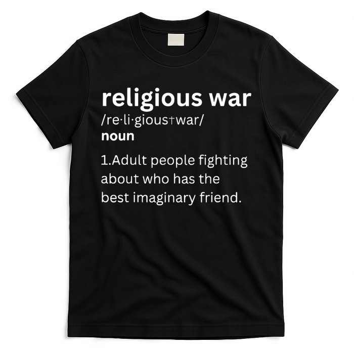 Religious War Definition Aldult People Fighting Funny Jesus T-Shirt