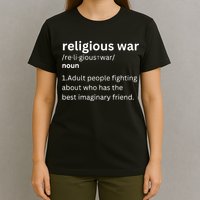 Religious War Definition Aldult People Fighting Funny Jesus T-Shirt