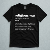 Religious War Definition Aldult People Fighting Funny Jesus T-Shirt