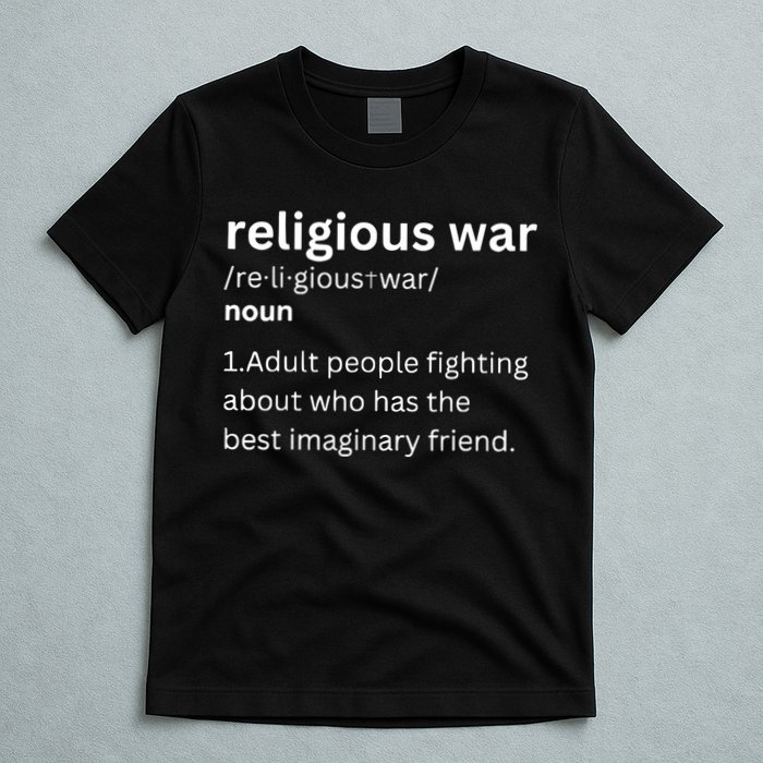 Religious War Definition Aldult People Fighting Funny Jesus T-Shirt