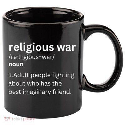 Religious War Definition Aldult People Fighting Funny Jesus 11oz C Handle Ceramic Mug