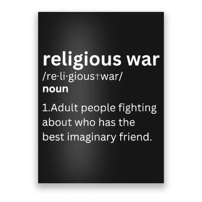 Religious War Definition Aldult People Fighting Funny Jesus Poster