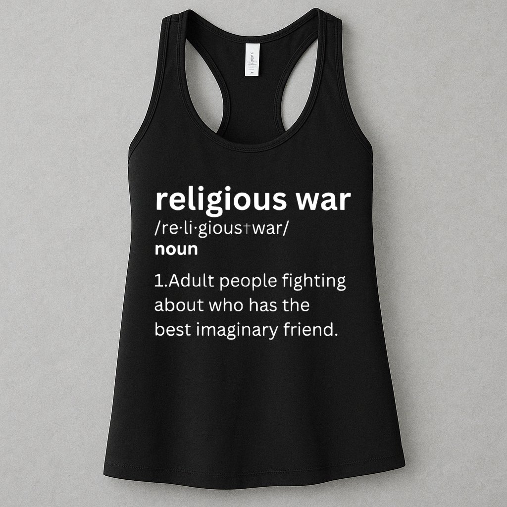 Religious War Definition Aldult People Fighting Funny Jesus Womens Tank Top