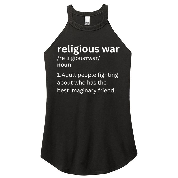 Religious War Definition Aldult People Fighting Funny Jesus Women's Perfect Tri Rocker Tank