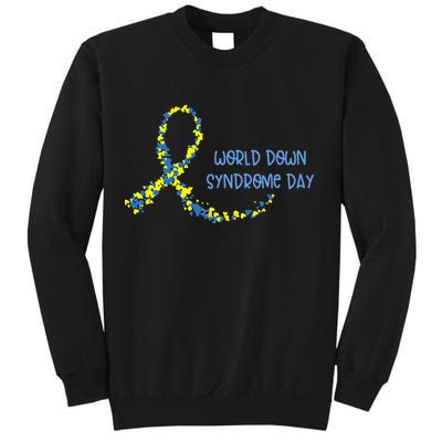 Ribbon World Down Syndrome Day Sweatshirt