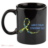 Ribbon World Down Syndrome Day 11oz C Handle Ceramic Mug