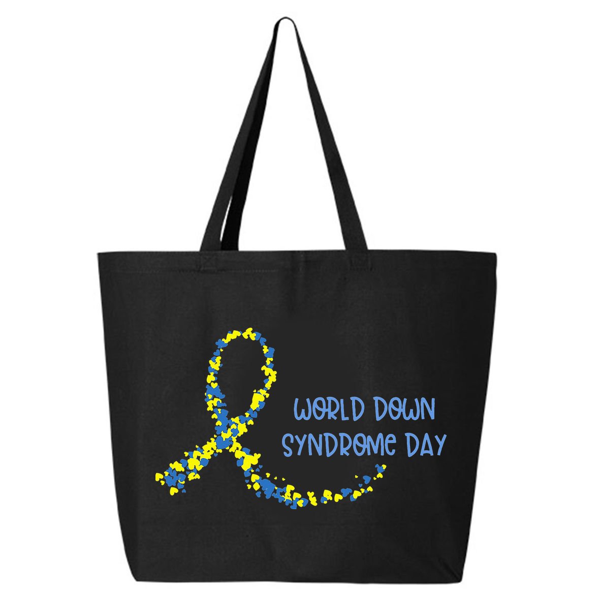 Ribbon World Down Syndrome Day 25L Jumbo Tote