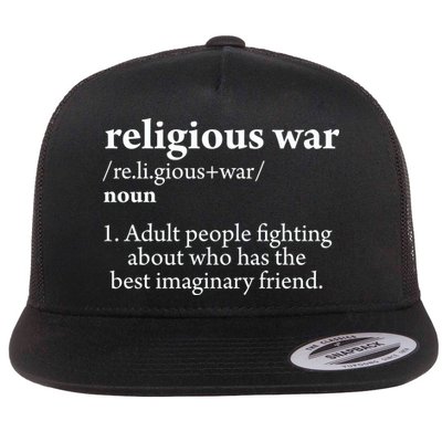 Religious War Definition Aldult People Fighting Funny Jesus Flat Bill Trucker Hat