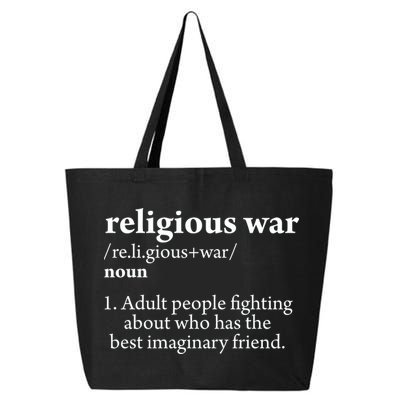 Religious War Definition Aldult People Fighting Funny Jesus 25L Jumbo Tote