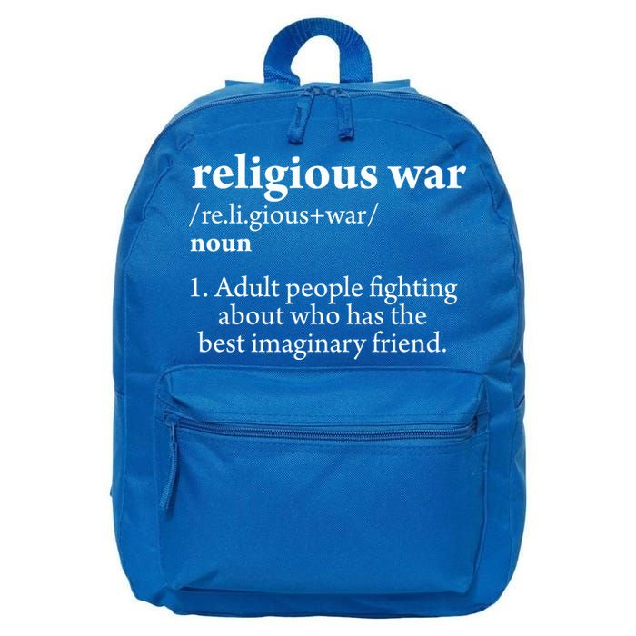 Religious War Definition Aldult People Fighting Funny Jesus 16 in Basic Backpack