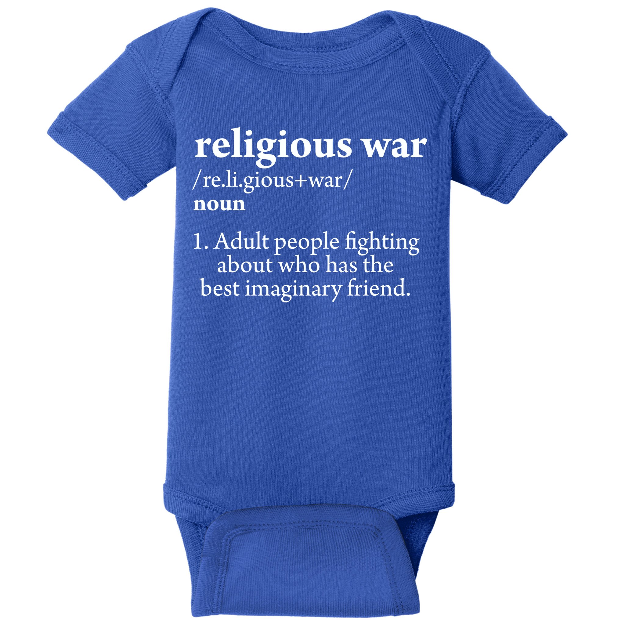 Religious War Definition Aldult People Fighting Funny Jesus Baby Bodysuit