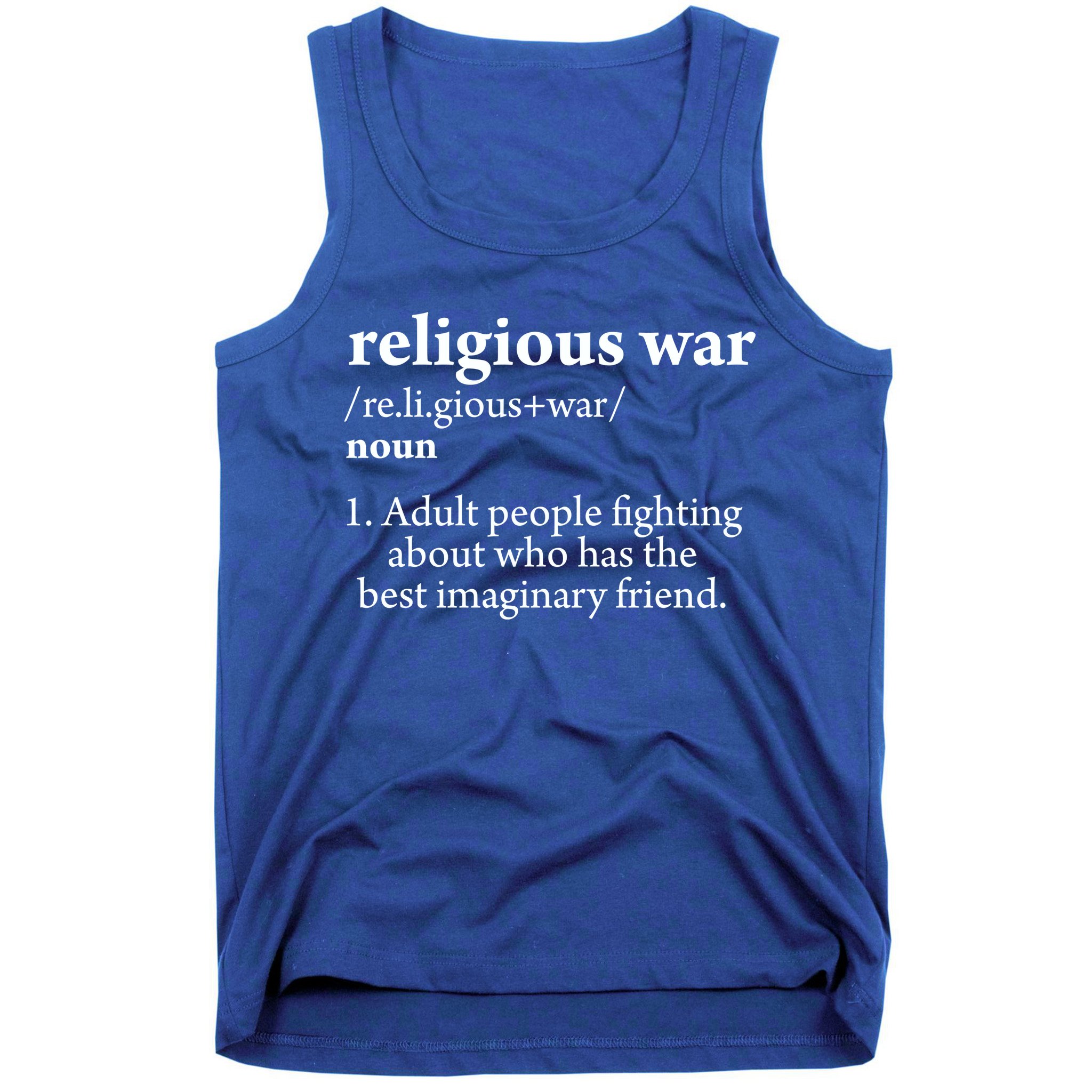 Religious War Definition Aldult People Fighting Funny Jesus Tank Top