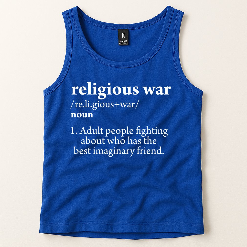 Religious War Definition Aldult People Fighting Funny Jesus Tank Top