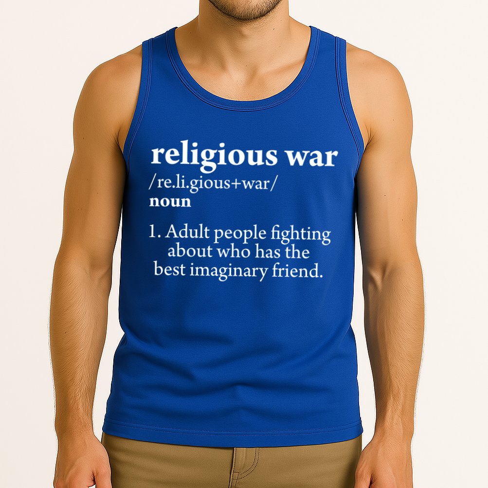 Religious War Definition Aldult People Fighting Funny Jesus Tank Top