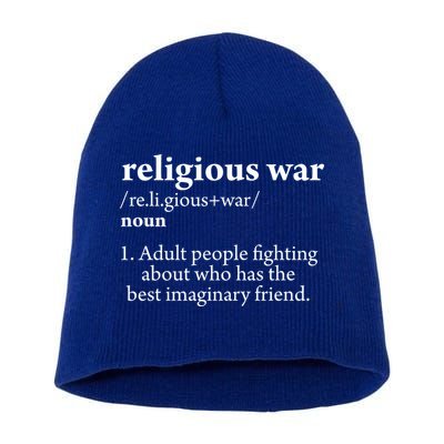 Religious War Definition Aldult People Fighting Funny Jesus Short Acrylic Beanie