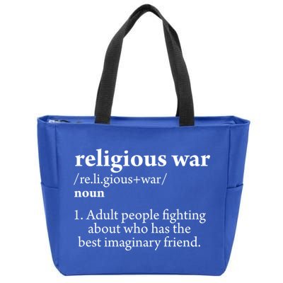 Religious War Definition Aldult People Fighting Funny Jesus Zip Tote Bag