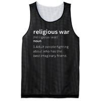 Religious War Definition Aldult People Fighting Funny Jesus Mesh Reversible Basketball Jersey Tank