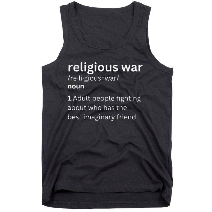 Religious War Definition Aldult People Fighting Funny Jesus Tank Top