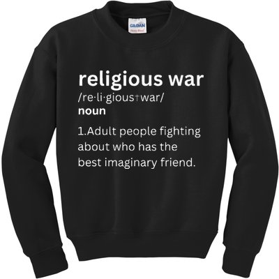 Religious War Definition Aldult People Fighting Funny Jesus Kids Sweatshirt